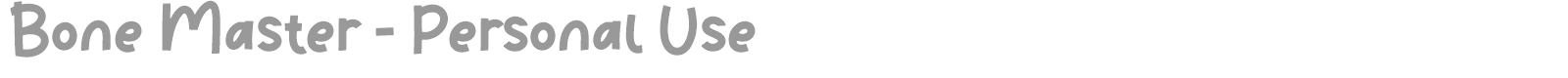 Bone Master font preview